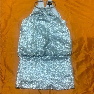 Sequin silver dress